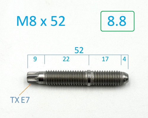 Stück torx stehbolzen m8x50 - stück,